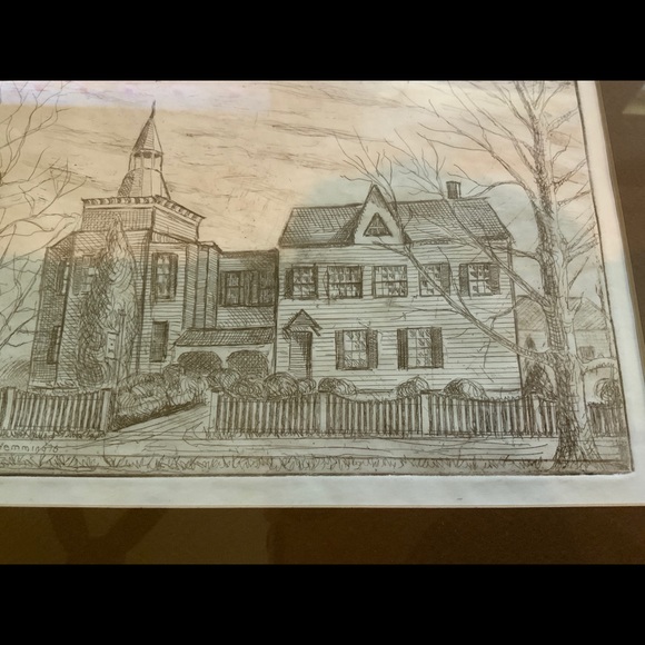 SOLD Original Vintage Ink Signed Linework Sketch - Picture 4 of 8